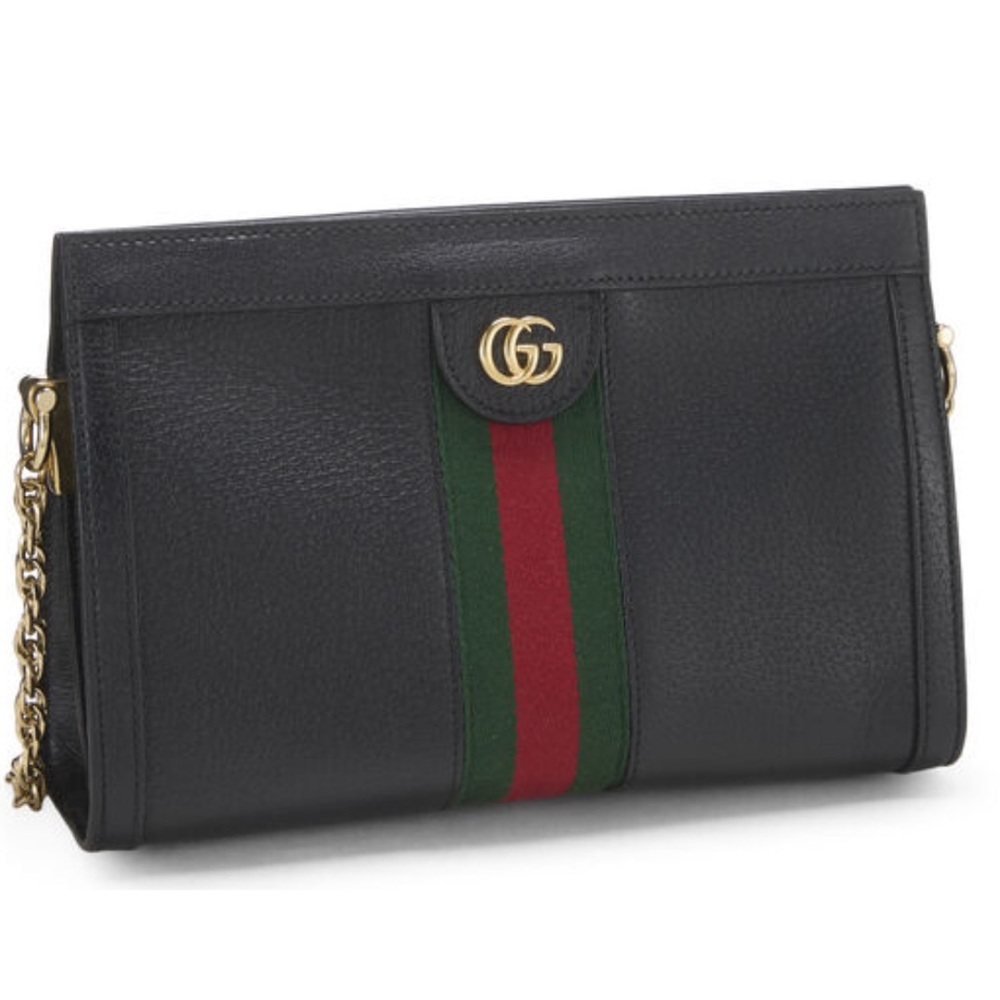 EUC Gucci Ophidia Black Leather Shoulder Bag - Picture 3 of 9